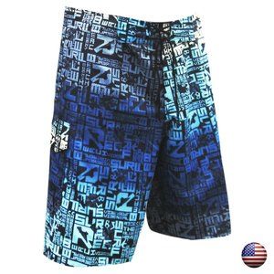 NWT LETTERS SUMMER SURF BEACH MEN'S SWIMWEAR TRUNKS SLIM FIT BOARD SHORTS SIZE S